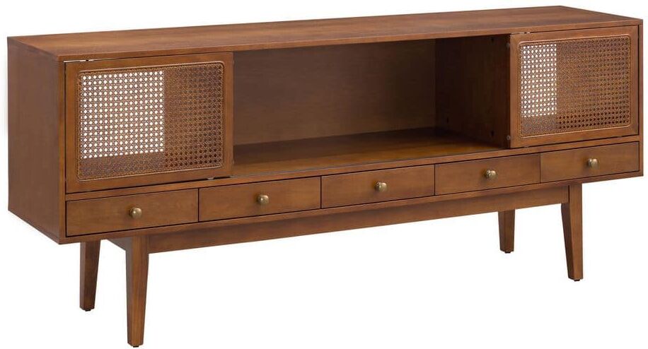 SEI FURNITURE Simms Brown Modern Media Console