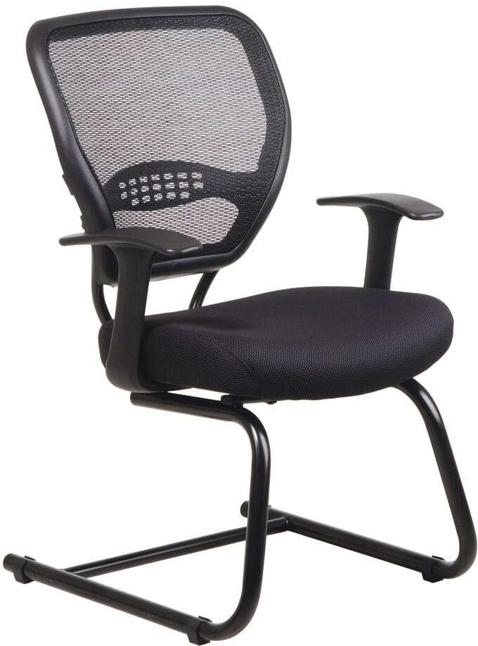 Office Star Products Black AirGrid Back Visitor Office Chair