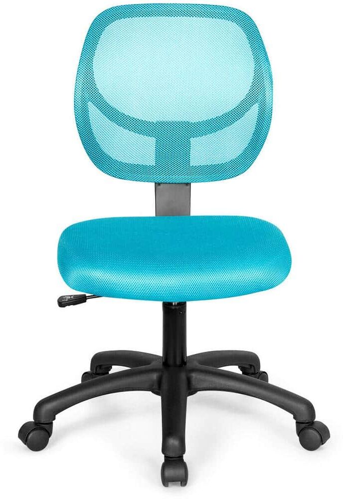 ANGELES HOME Blue Sponge Low-Back Computer Task Office Desk Chairs with Swivel Casters