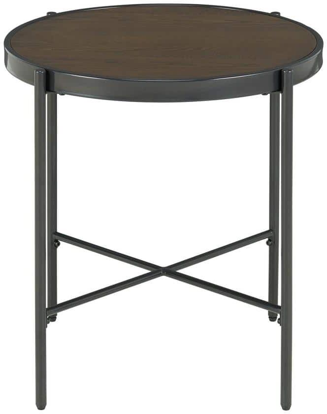 Picket House Furnishings Carlo Round End Table with Wooden Top