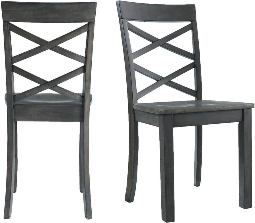 Picket House Furnishings Regan Gray Wooden X-Back Dining Chair (Set of 2)