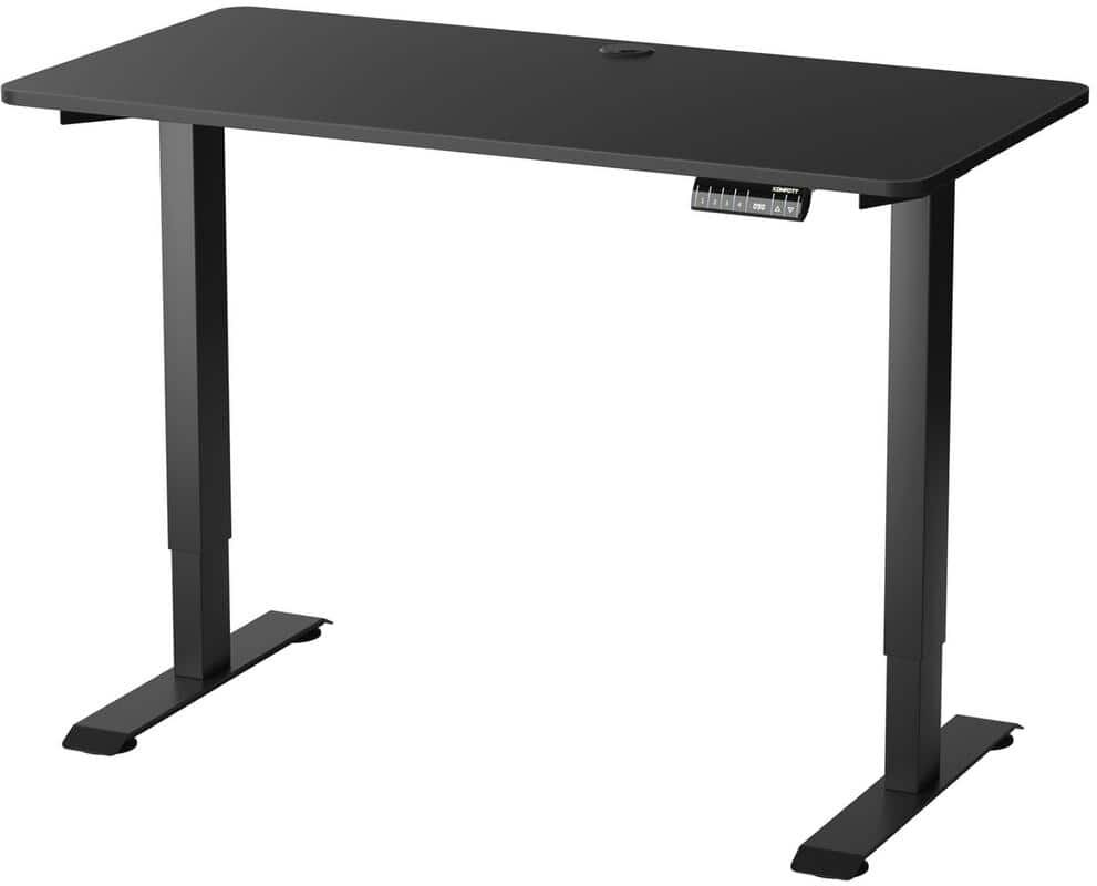 Costway 48 in. Maple Steel Electric Adjustable Standing Desk Stand Up Workstation with Control