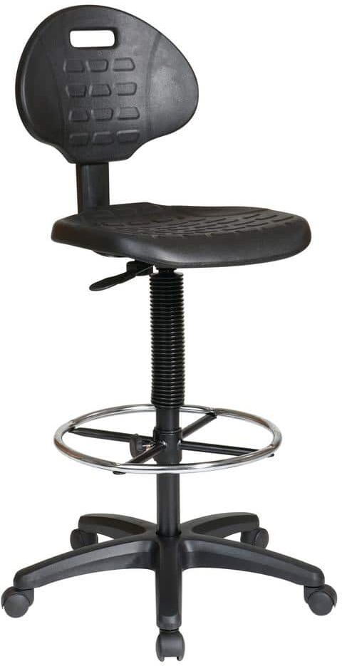 Office Star Products Black Intermediate Drafting Chair with Adjustable Footrest