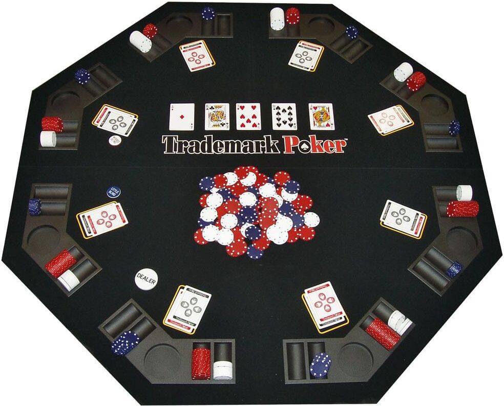 Trademark Poker Texas Traveler Table Top and 300 Chip Set