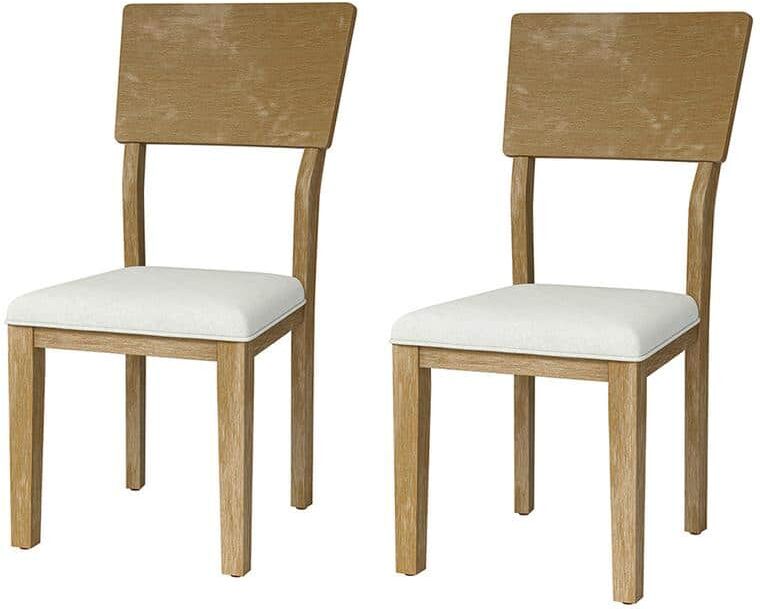 JAYDEN CREATION Rocio Natrual Farmhouse Design Solid Wood Dining Chair