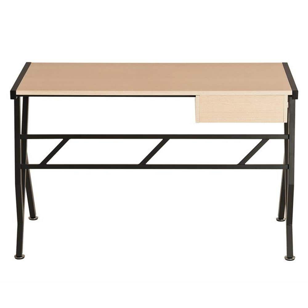 ProHT 30 in. Rectangle Light Brown Particle Board 1-Drawer Computer Desk with Keyboard Tray