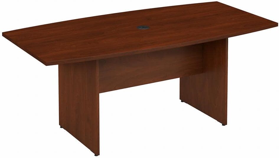 Bush Business Furniture 71.54 in. Boat Top Hansen Cherry Conference Table Desk