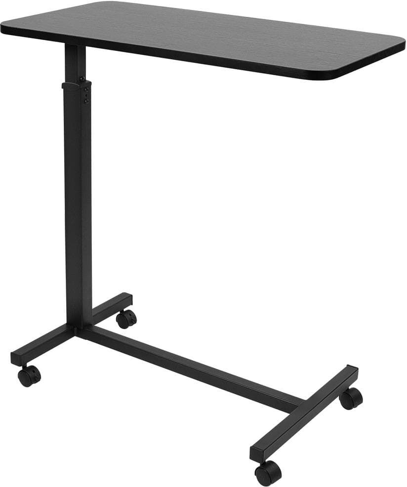 mount-it! 30 in. Black Rolling Laptop Computer Desk Over Bed Table