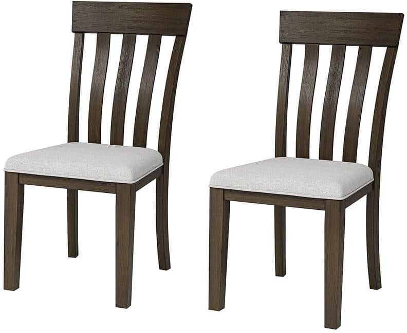 JAYDEN CREATION Odete Brown Transitional Style Solid Wood Dining Chair Set of 2