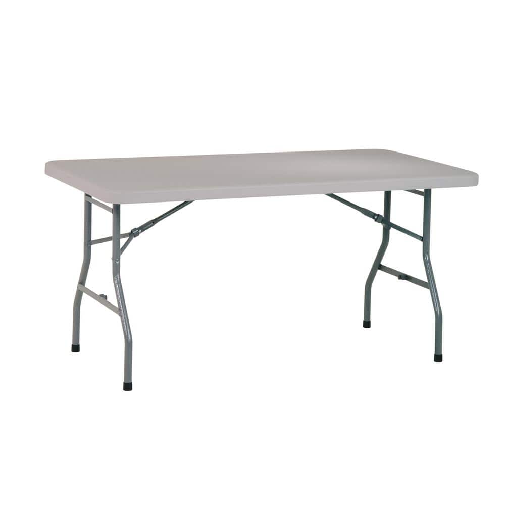 Office Star Products 5 ft. Light Grey Resin Multi-Purpose Table