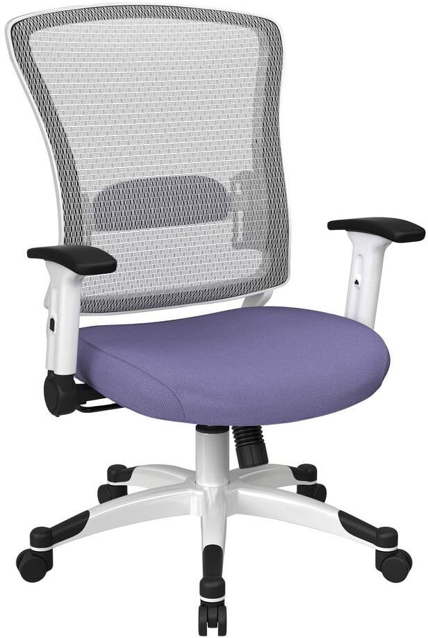 Office Star Products SPACE Seating Mesh Adjustable Height Cushioned Swivel Tilt Ergonomic Managers Chair in Violet with Adjustable Arms