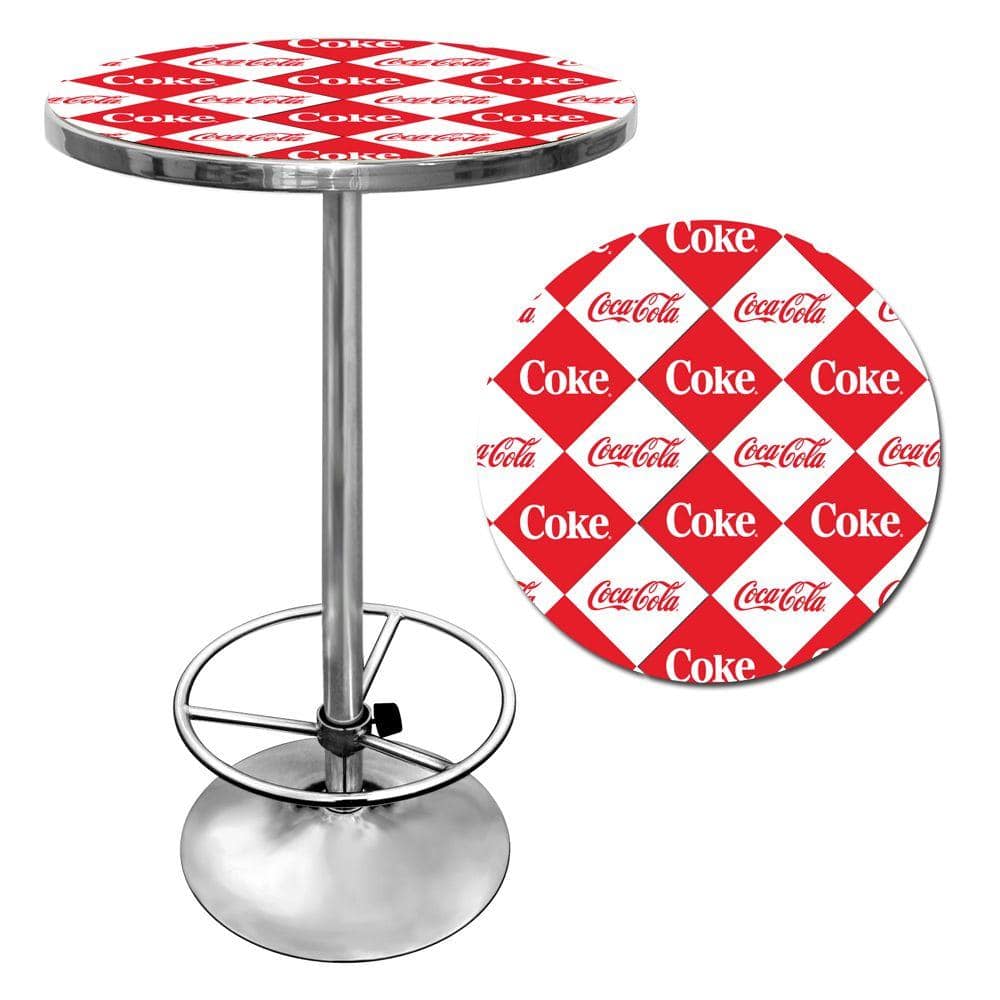 Trademark Checker Coca-Cola Chrome Pub/Bar Table