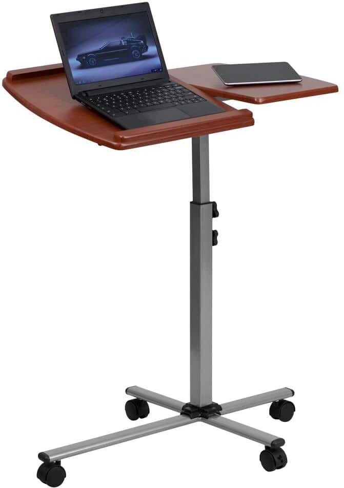 Carnegy Avenue 29.3 in. Rectangular Cherry Laptop Desks with Adjustable Height