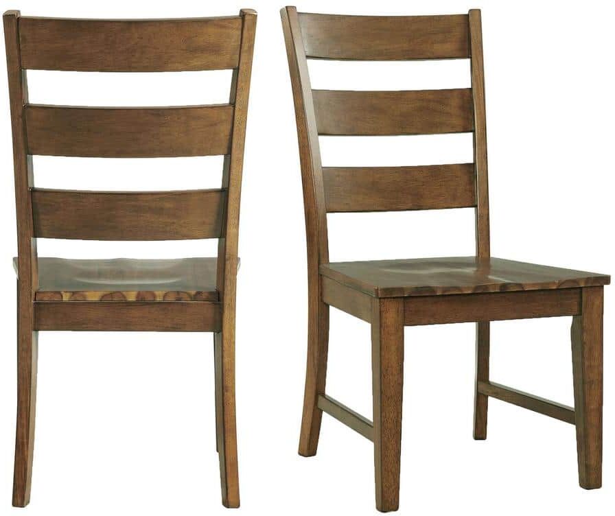 Picket House Furnishings Sultan Brown Wooden Ladder Back Dining Chair (Set of 2)