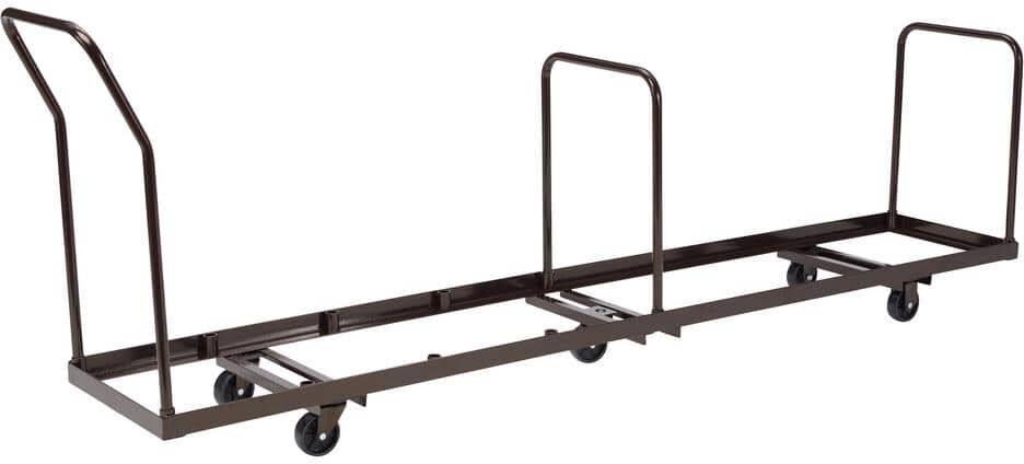 National Public Seating 1375 lbs. Weight Capacity Folding Chair Dolly for Vertical Storage and Transport - 50 Chair Capacity