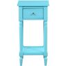 Convenience Concepts French Country 14 in. W x 28 in. H Sky Blue Square Wood Khloe End Table Drawer