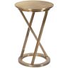 Kate and Laurel Aja 15 in. W. Gold Round Modern Metal End Table