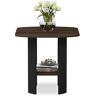 Furinno Simple Design Columbia Walnut/Black End/Side Table