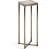 Kate and Laurel Jaspur 6.75 in. W. Gold Square Glam Stone End Table