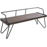 Lumisource Stefani Walnut and Antique Industrial Bench