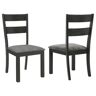 Coaster Home Furnishings Jakob Dark Grey and Black Ladderback Side Chairs (Set of 2)
