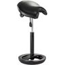 Safco Twixt Saddle Black Vinyl Seat Stool, Extended-Height