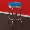 Orlando Magic City 29 in. Blue Backless Metal Bar Stool with Vinyl Seat