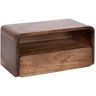 Kate and Laurel Kato 18 in. W. Walnut Brown Rectangle Contemporary Wood Floating Side Table