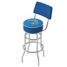 Orlando Magic City 31 in. Blue Low Back Metal Bar Stool with Vinyl Seat