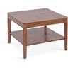 Kate and Laurel Talcott 26 in. Walnut Brown Square Wood Coffee Table