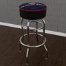 Miller Genuine Draft 31 in. Red Backless Metal Bar Stool with Vinyl Seat