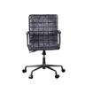 Acme Furniture Barack Vintage Black Top Grain Leather and Aluminum Executive Office Chair