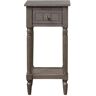 Convenience Concepts French Country Dark Gray Wirebrush Khloe Accent Table