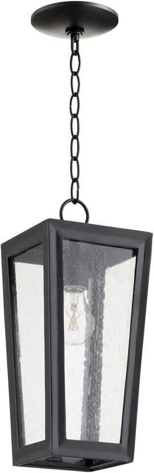 Quorum Bravo 6.5 in. 1-Light Textured Black Pendant