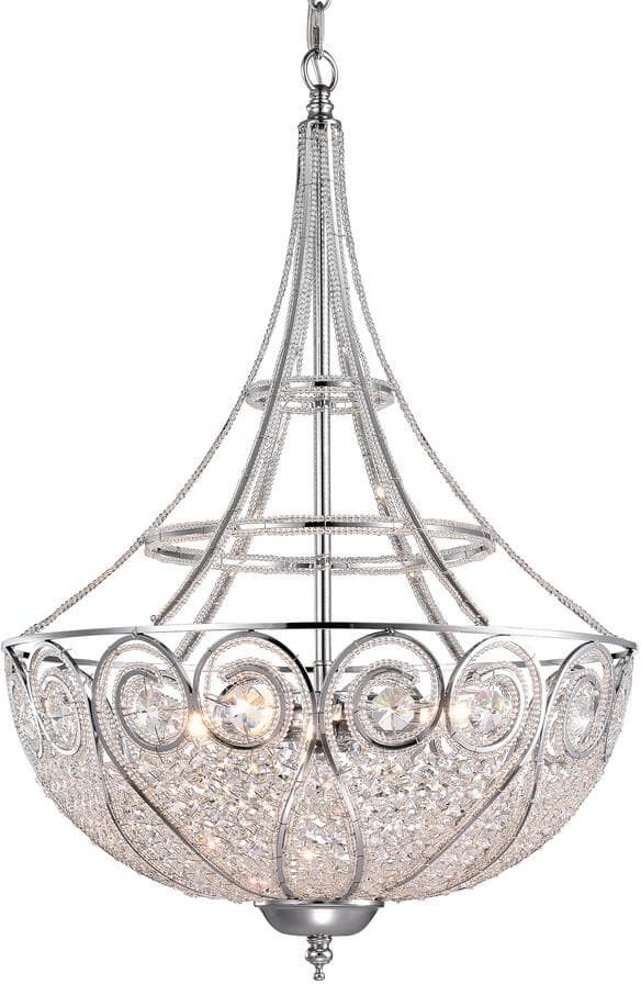 Warehouse of Tiffany Julio 18 in. 4-Light Indoor Chrome Chandelier with Light Kit