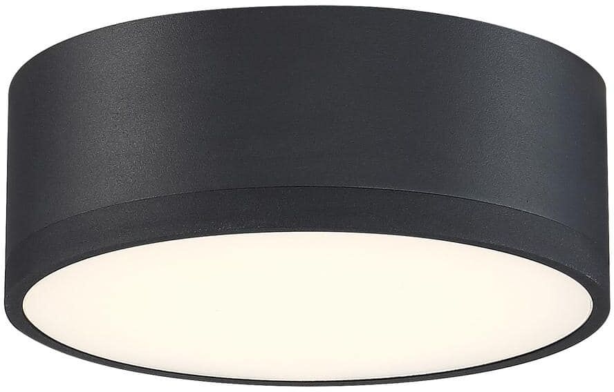 Access Lighting Beat 6.75 in. Transitional Black, White Integrated LED Flush Mount