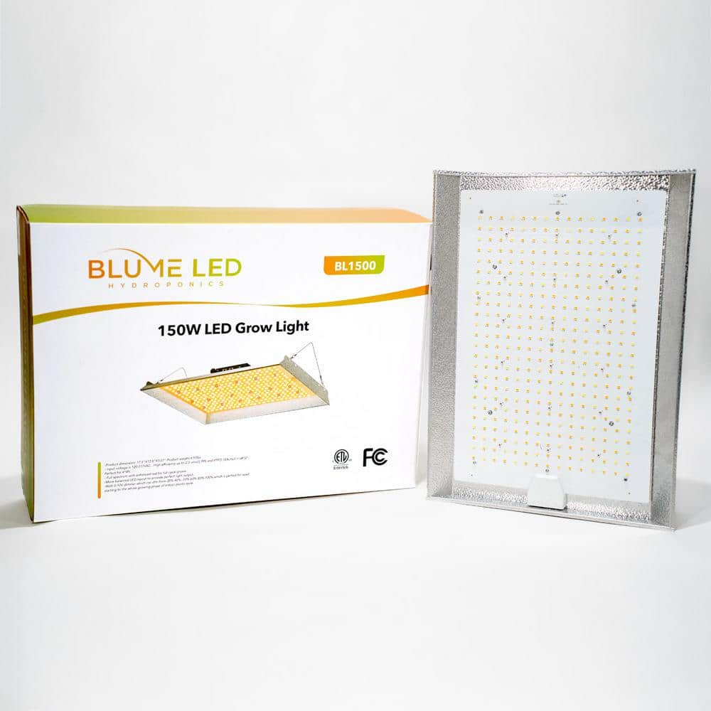 BLUME LED HYDROPONICS Blume 150-Watt Full Spectrum LED Grow Light with Daisy Chain for Indoor Plants, with Bright White Color Temperature