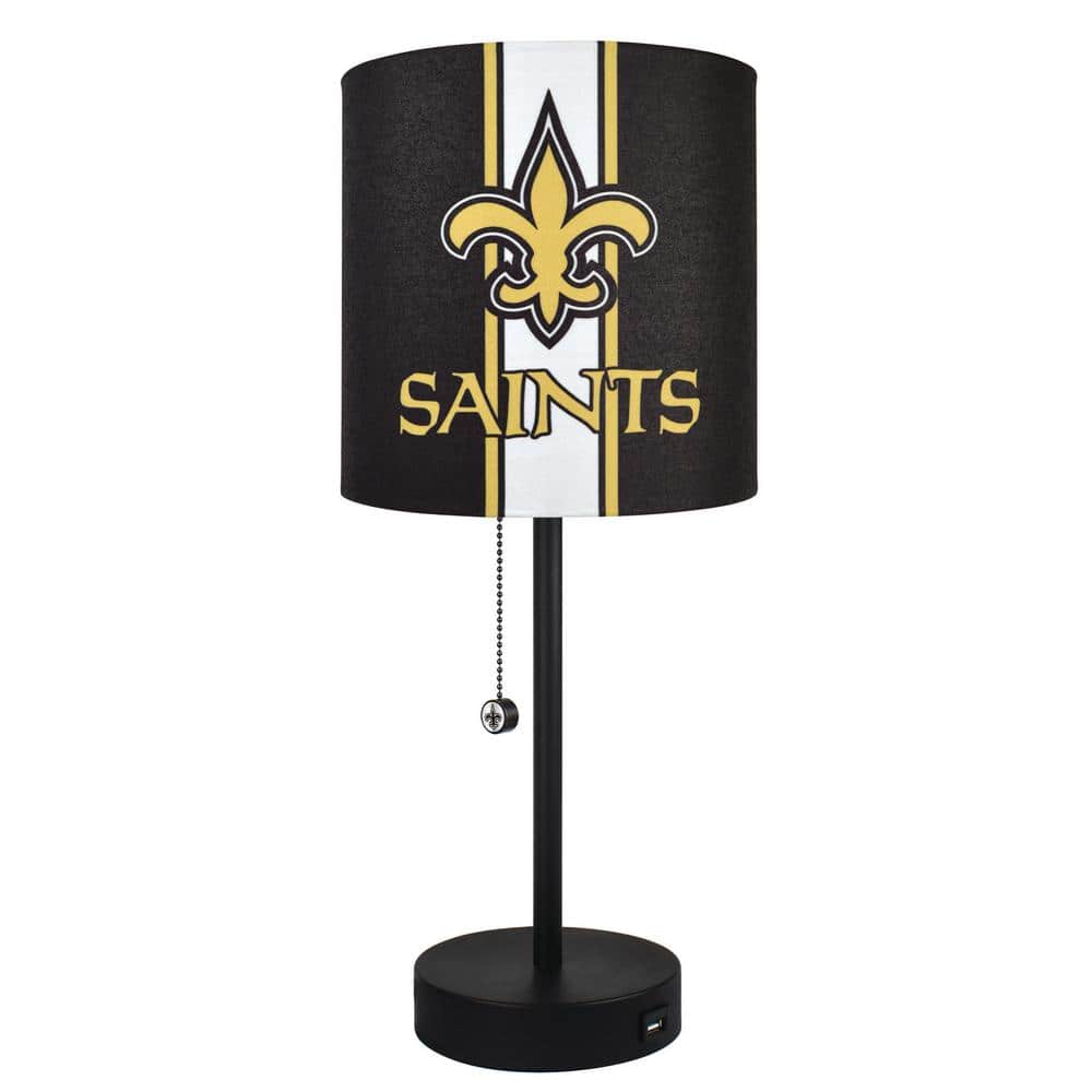IMPERIAL New Orleans Saints 20 in. Black Task And Reading Desk  Lamp with USB port