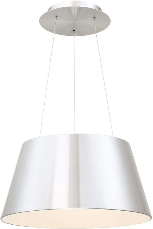 WAC Lighting Vida 18 in. 280-Watt Equivalent Integrated LED Brushed Aluminum Pendant with PC Shade