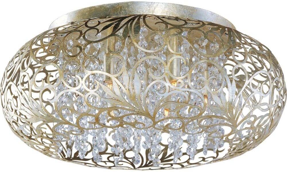 Maxim Lighting Arabesque 7-Light Golden Silver Flush Mount