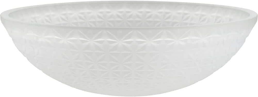 3.75 in. White Frosted Dome Glass Shade for Torchiere/Swag Lamp and Pendant for E26 Socket,1.625 in Neckless Fitter