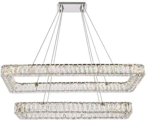 18 in. Simply Living 2 Light Chrome Integrated LED Pendant Light