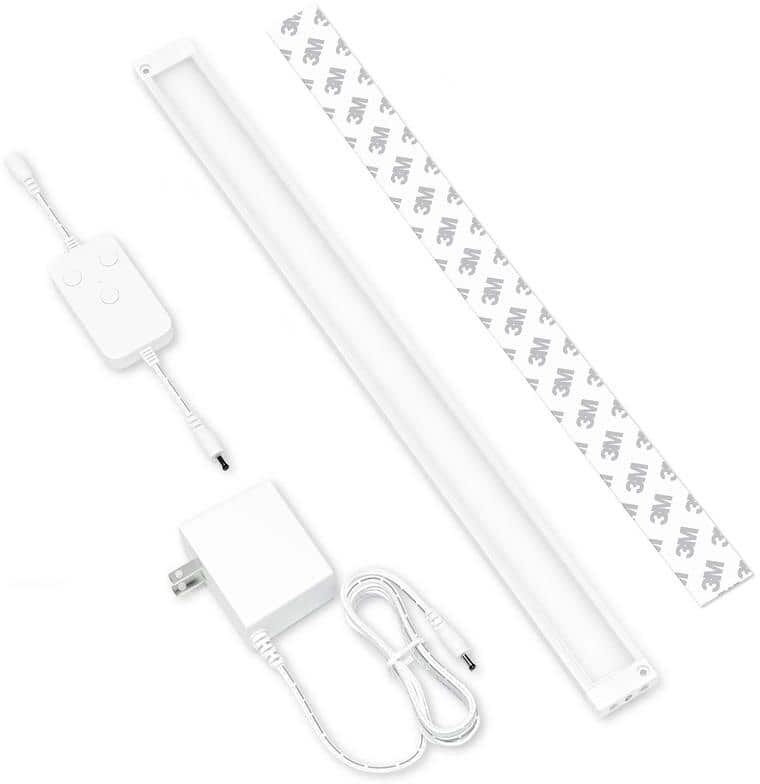 ESHINE Works with Alexa, Google 20 in. White Smart Dimmable LED Under Cabinet Lighting Kit Warm White (3000K) (1-Pack)