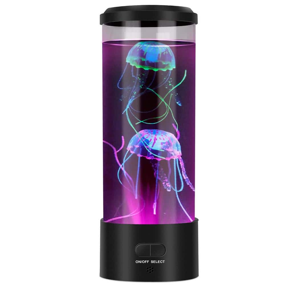 cenadinz 11 .22 in. H Jellyfish Lava Lamp Multicolor Changing Mood Night Light USB Electric Desk Tank Decoration Lamp Home Office