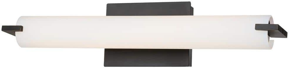 George Kovacs Tube 22-Watt Dark Restoration Bronze Integrated LED Bath Wall Light