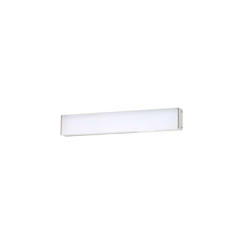 WAC Lighting Strip 18 in. Brushed Aluminum LED Vanity Light Bar and Wall Sconce, 3000K