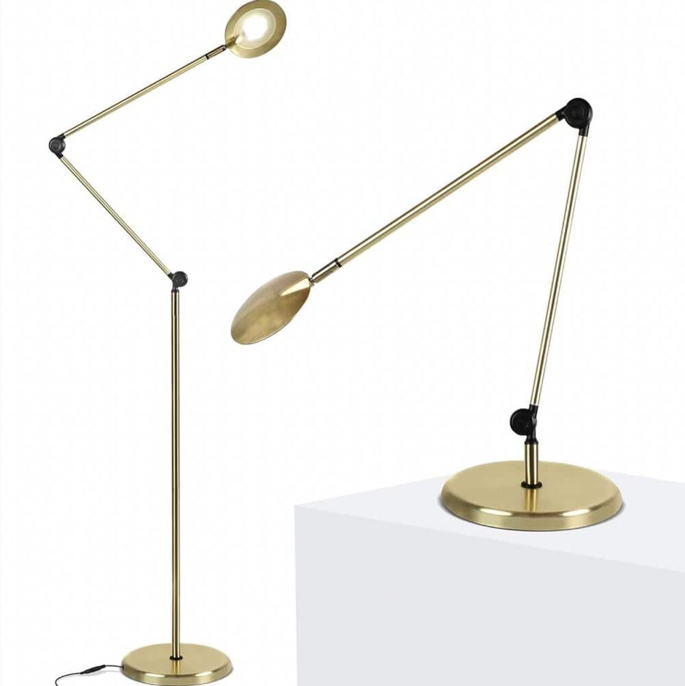 Brightech Sage 68 in. Antique Brass Industrial 1-Light 3-Way Dimming and Color Temperature Adjustable LED Floor Lamp