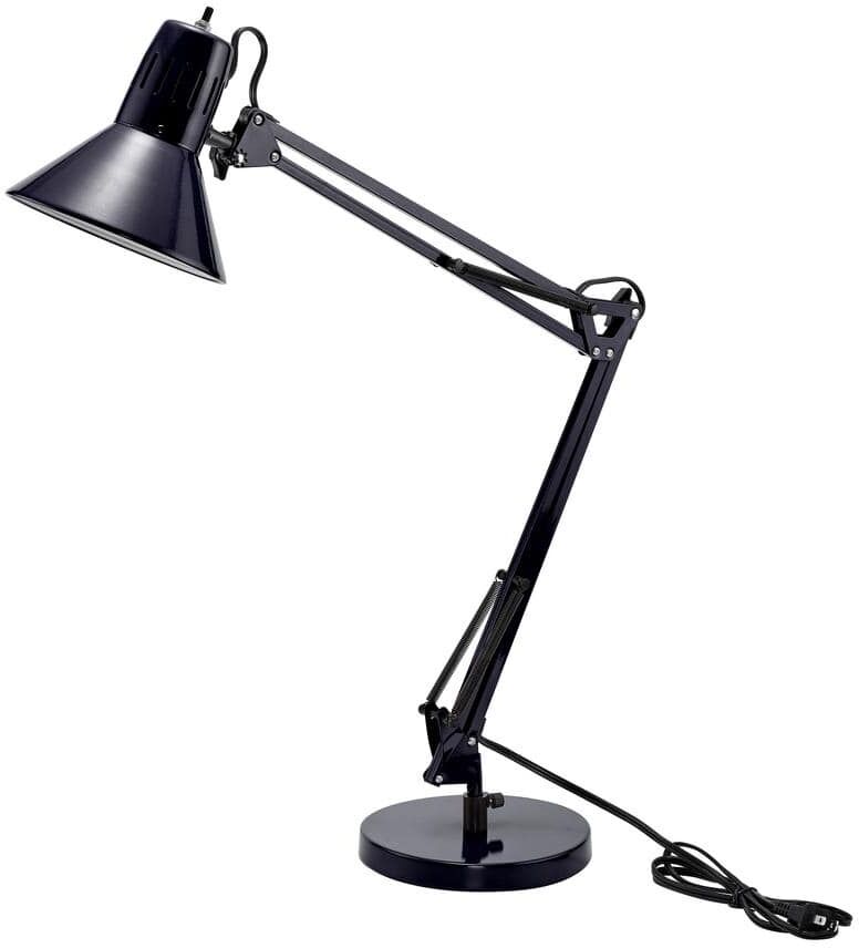 Bostitch 17 in. Black Desk Lamp with Metal Swing Arm