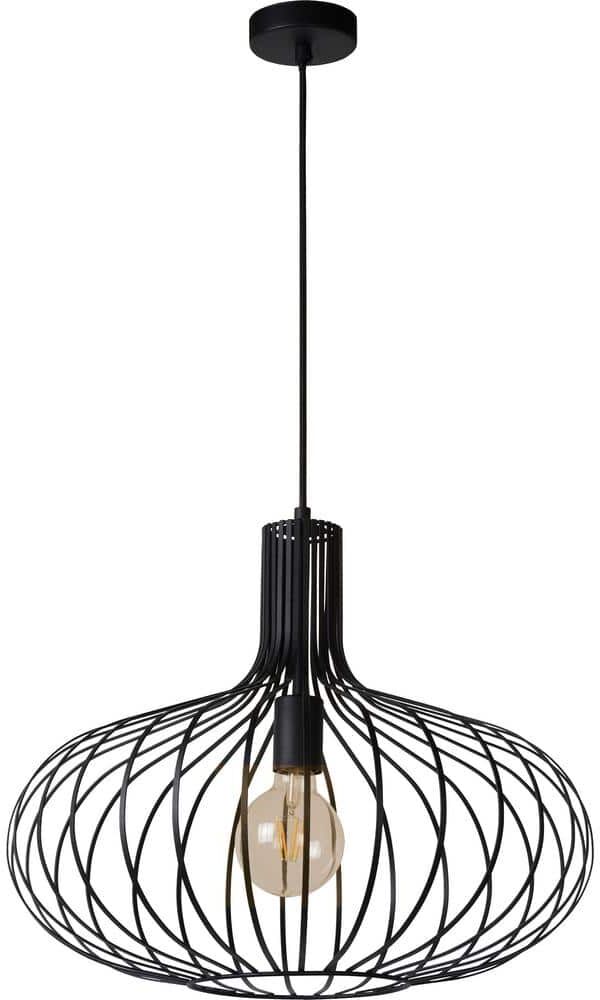 NOTRE DAME DESIGN Rada 1-Light Black Cage Pendant