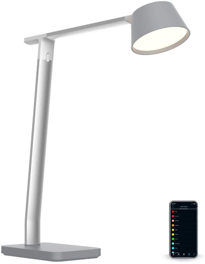 Black & Decker Verve Designer Smart Desk Lamp, Works with Alexa, Auto-Circadian Mode, True White LED+16M RGB Colors, USB Charging Port